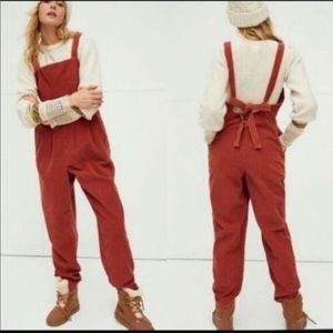 NWOT! Free People Josephine Corduroy Jumper Overalls Size Medium